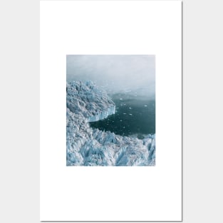 Mysterious Silent Glacier - Aerial Landscapes Posters and Art